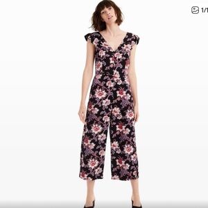 Club Monaco Paisley Floral Jumpsuit Size 6 Wide Leg